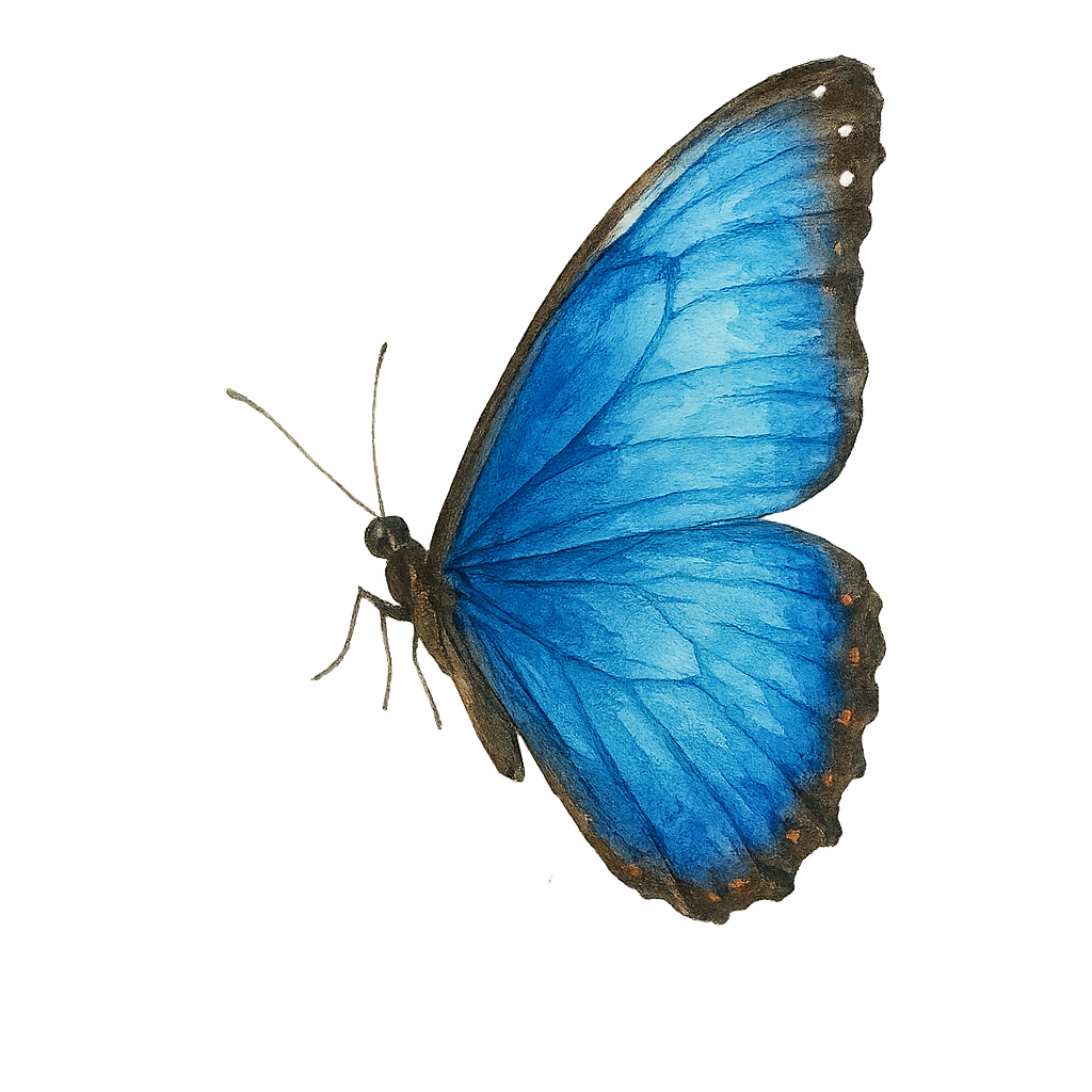 Blue morpho butterfly