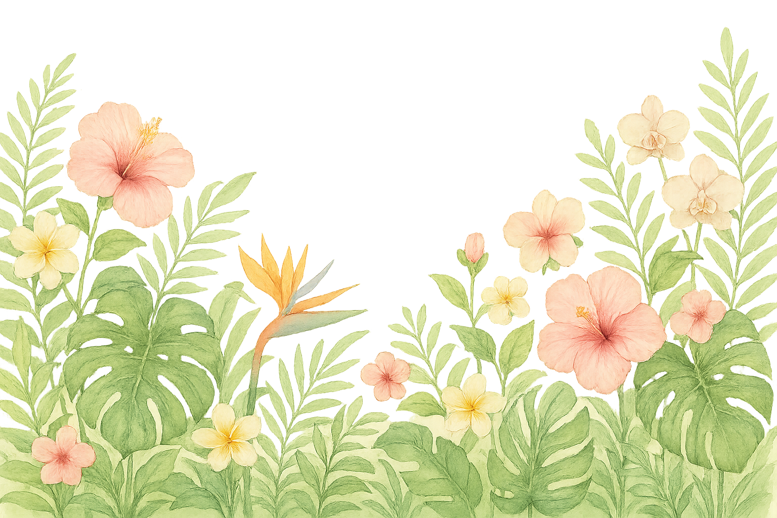 Jungle floor with flowers